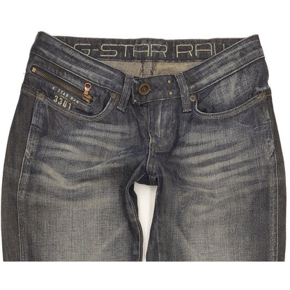 G-Star Spark Women Blue Straight Slim Stretch Jeans W26 L30