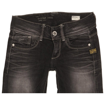 G-Star Lynn Women Black Skinny Slim Stretch Jeans W26 L34