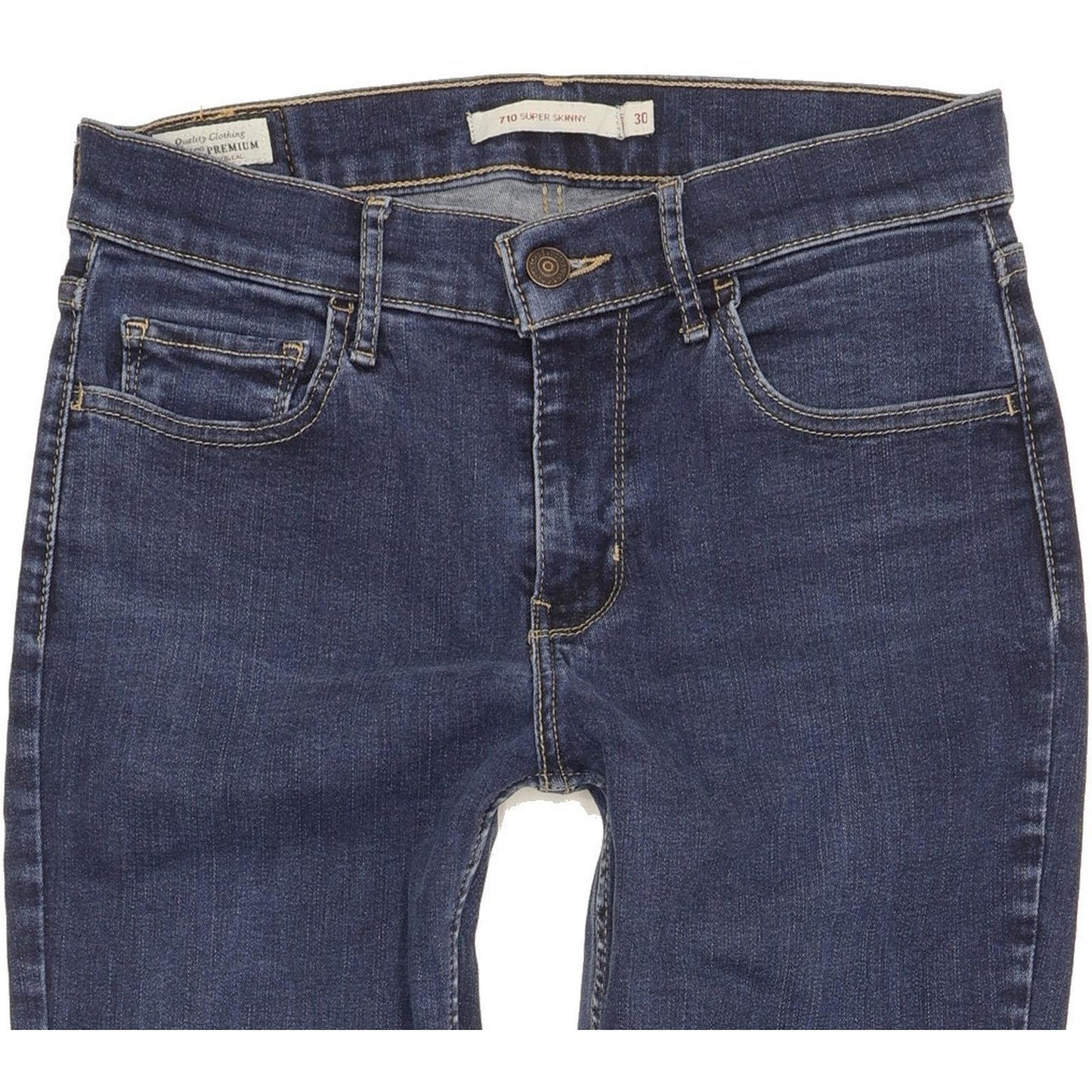 Levi's 710 Super Women Blue Skinny Slim Stretch Jeans W30 L29