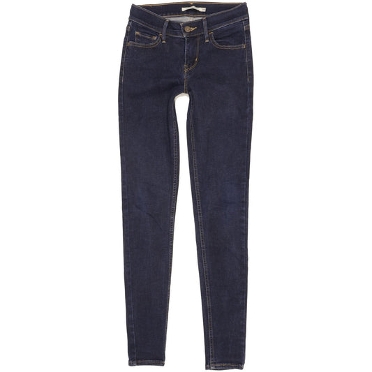 Levi's 710 Super Women Blue Skinny Slim Stretch Jeans W25 L30