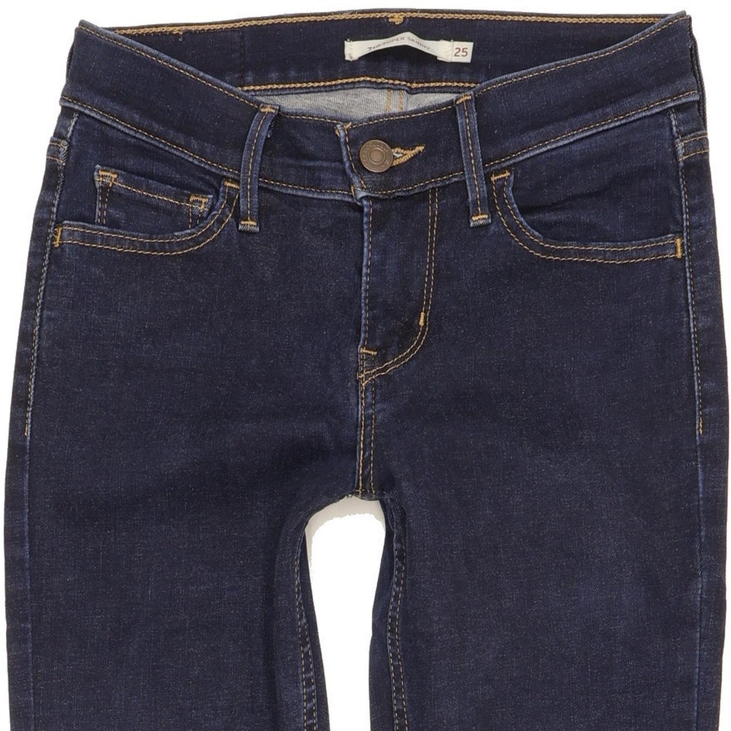 Levi's 710 Super Women Blue Skinny Slim Stretch Jeans W25 L30