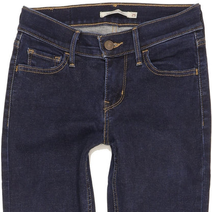 Levi's 710 Super Women Blue Skinny Slim Stretch Jeans W25 L30