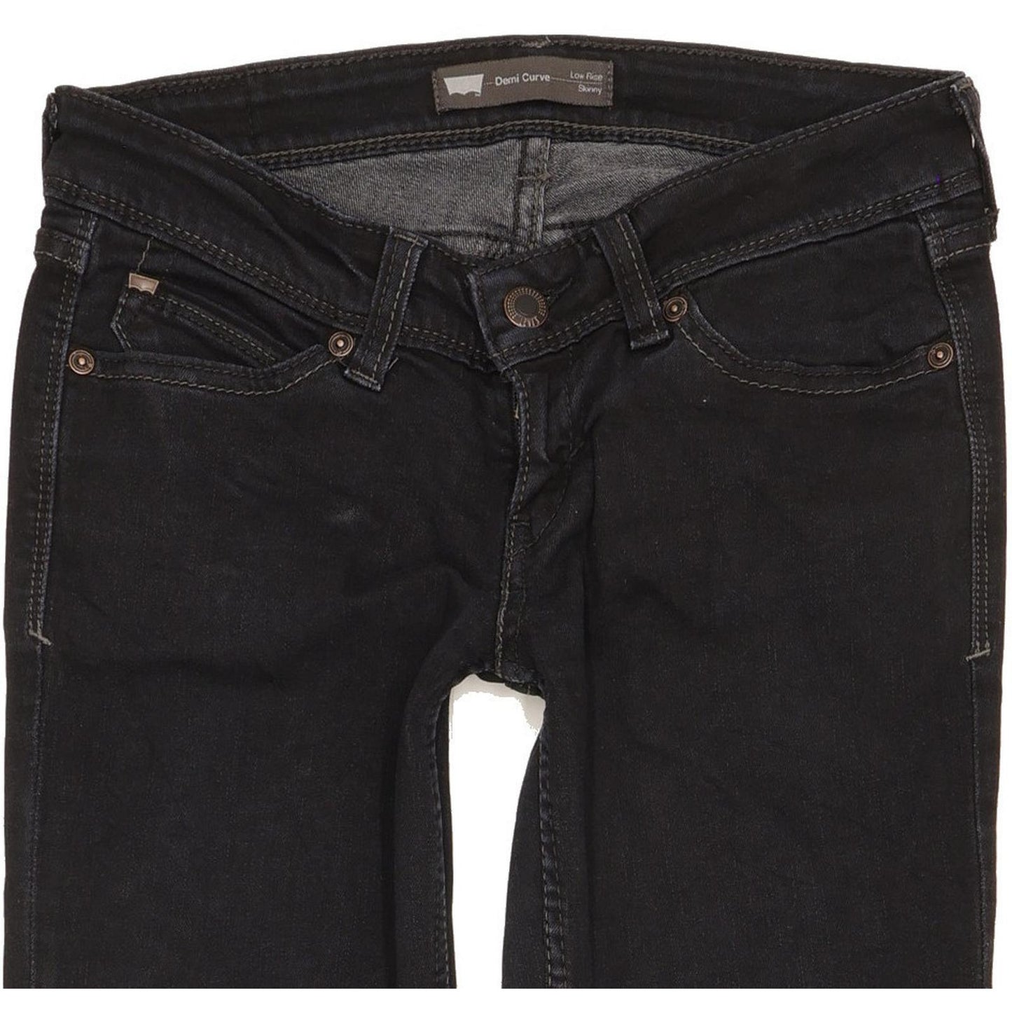 Levi's Demi Curve Women Black Skinny Slim Stretch Jeans W26 L30
