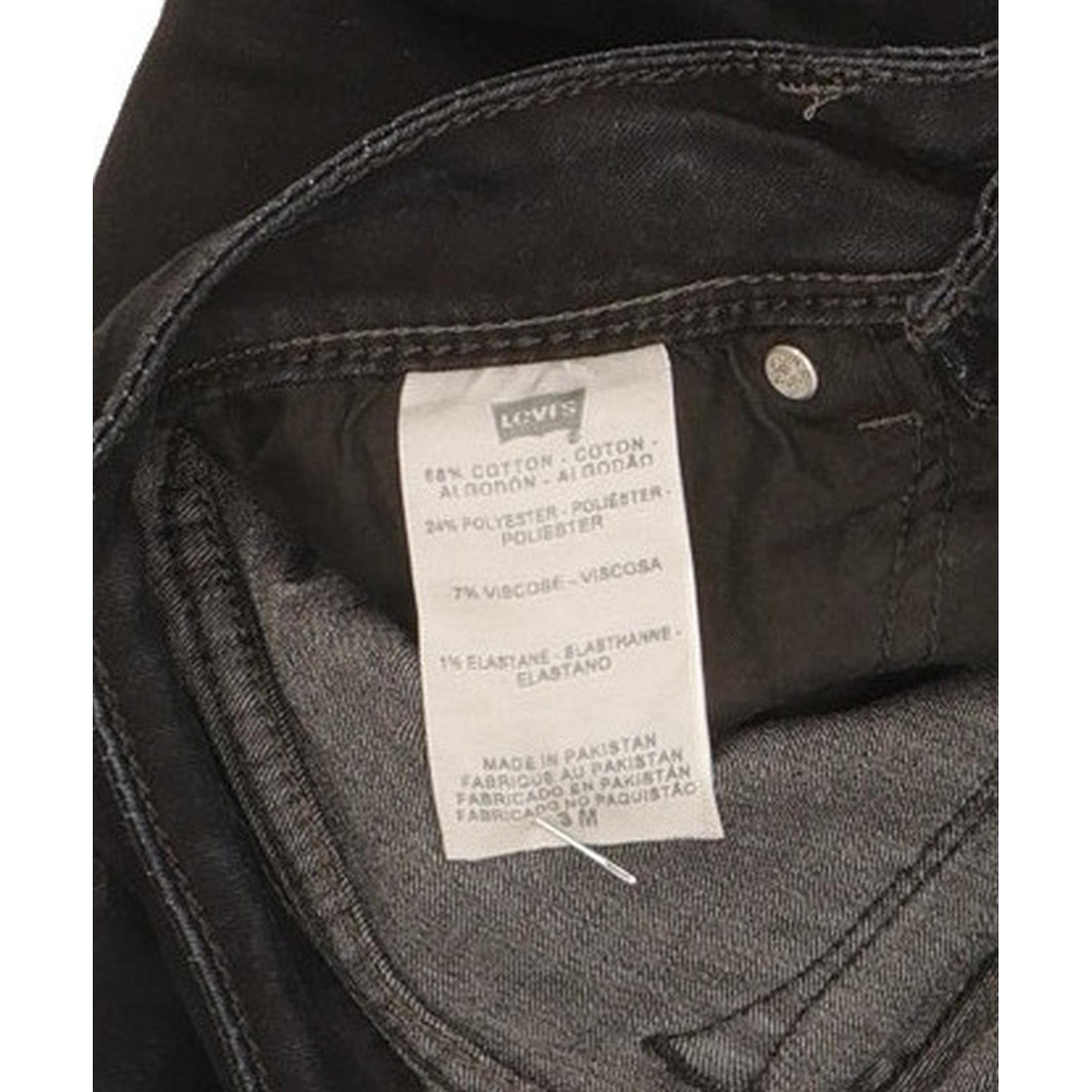 Levi's Demi Curve Women Black Skinny Slim Stretch Jeans W26 L30