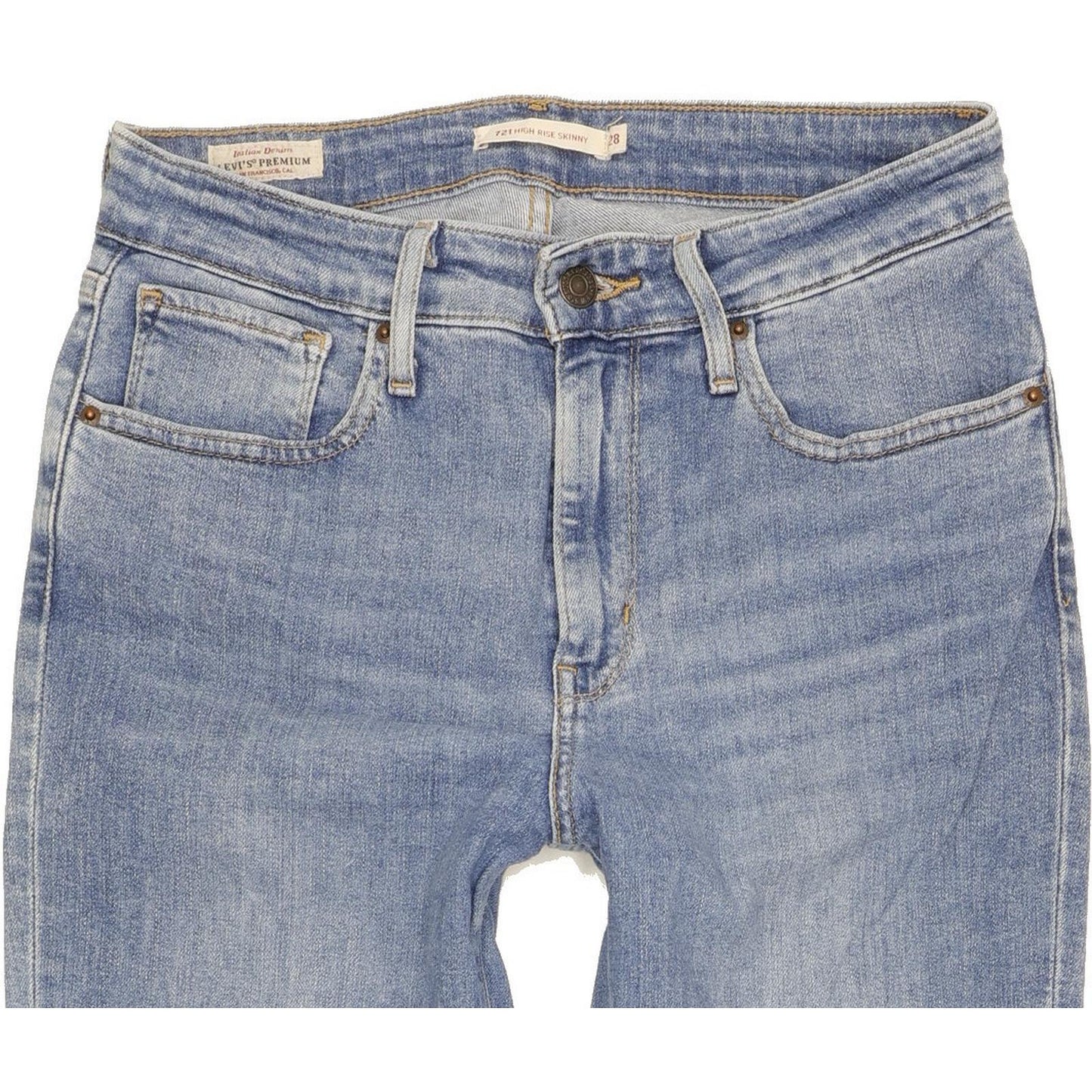 Levi's 721 Women Blue Skinny Slim Stretch Jeans W28 L30