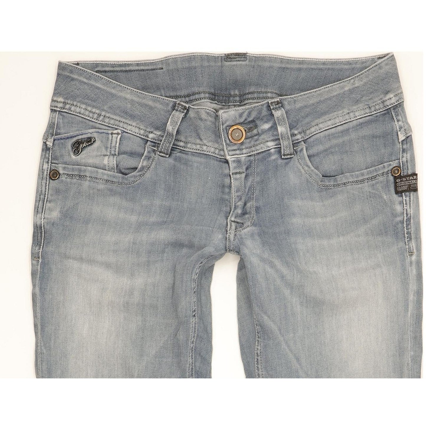 G-Star Lynn Women Blue Skinny Slim Stretch Jeans W28 L30