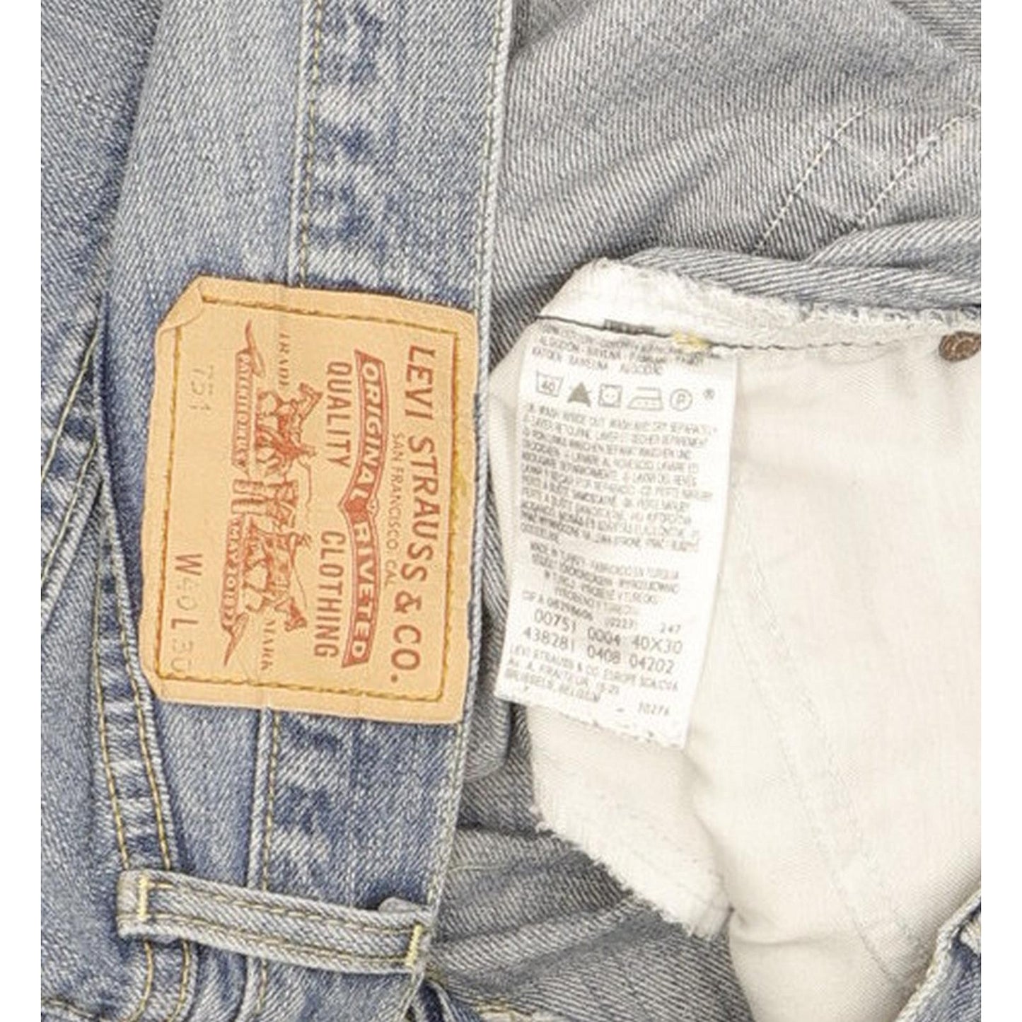 Levi's 751 Men Blue Straight Regular Jeans W40 L30