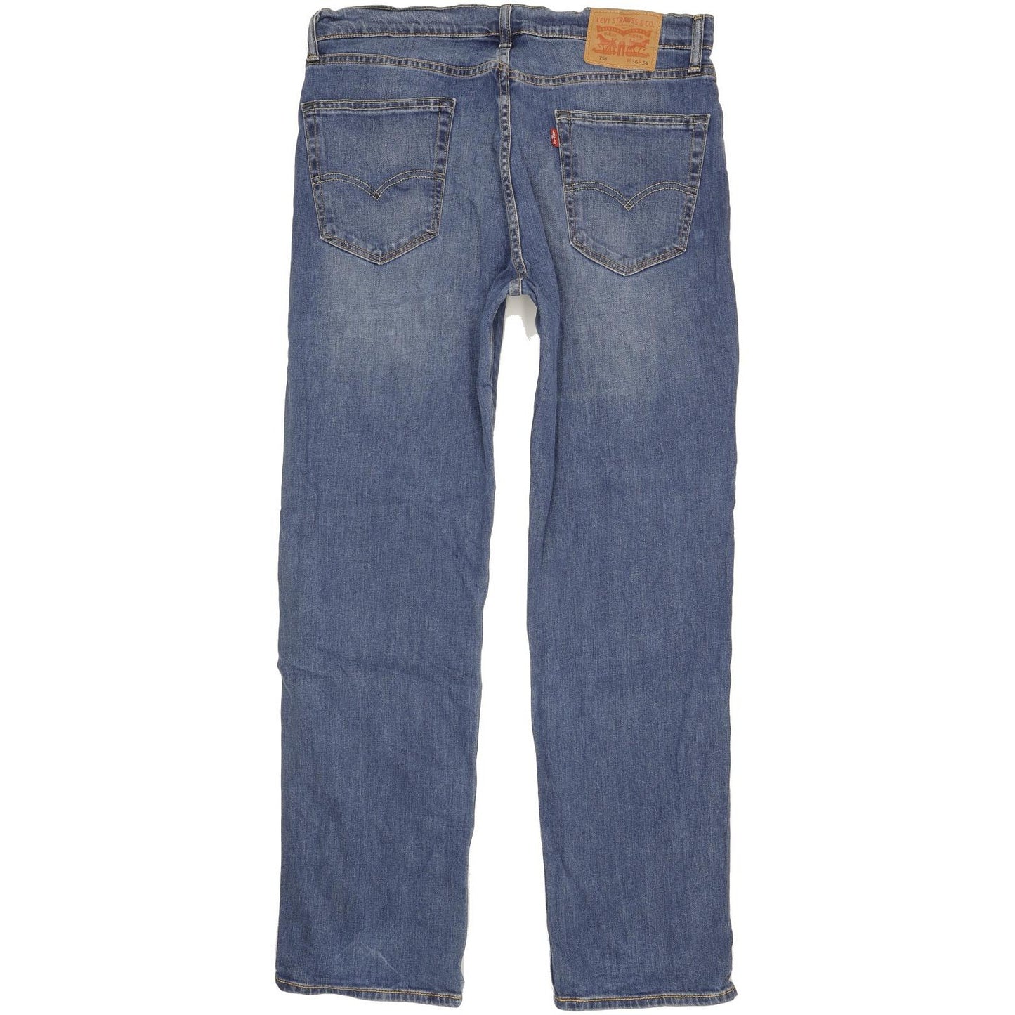Levi's 751 Men Blue Straight Regular Stretch Jeans W36 L33