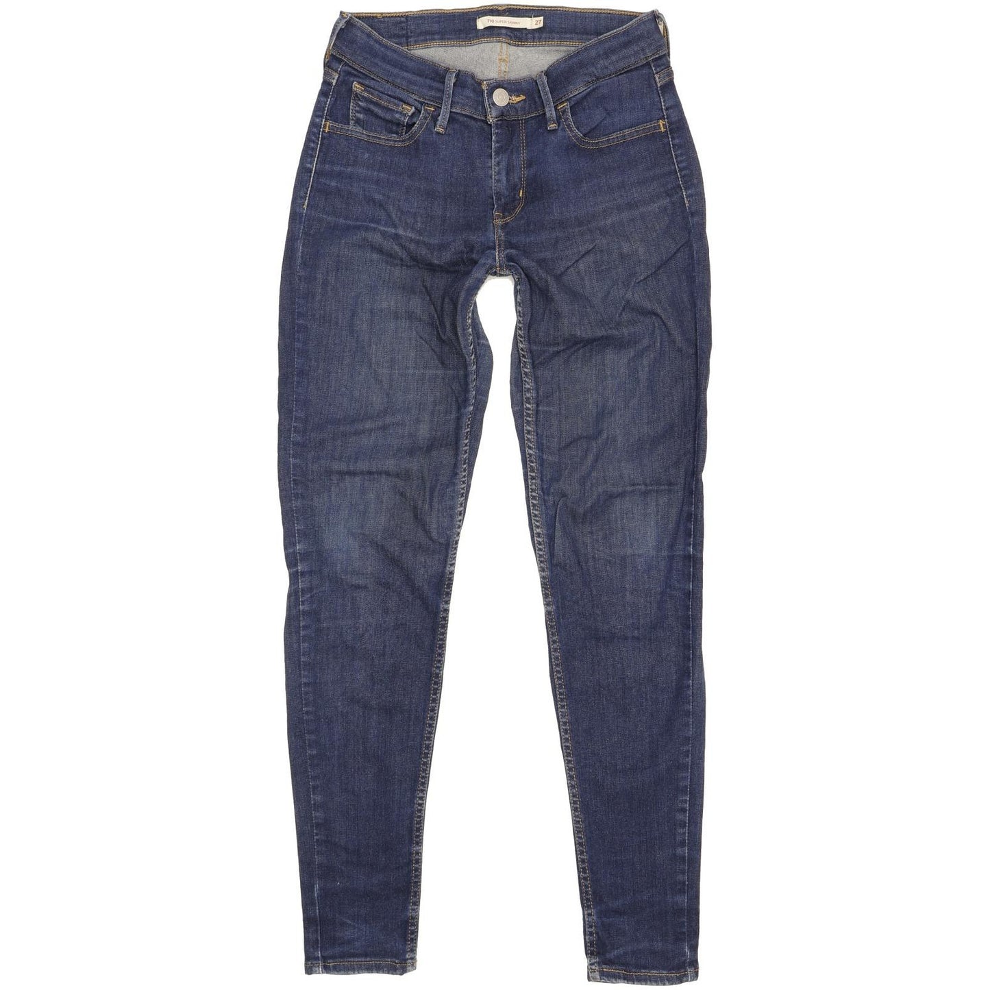 Levi's 710 Super Women Blue Skinny Slim Stretch Jeans W27 L28