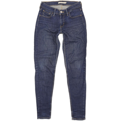 Levi's 710 Super Women Blue Skinny Slim Stretch Jeans W27 L28