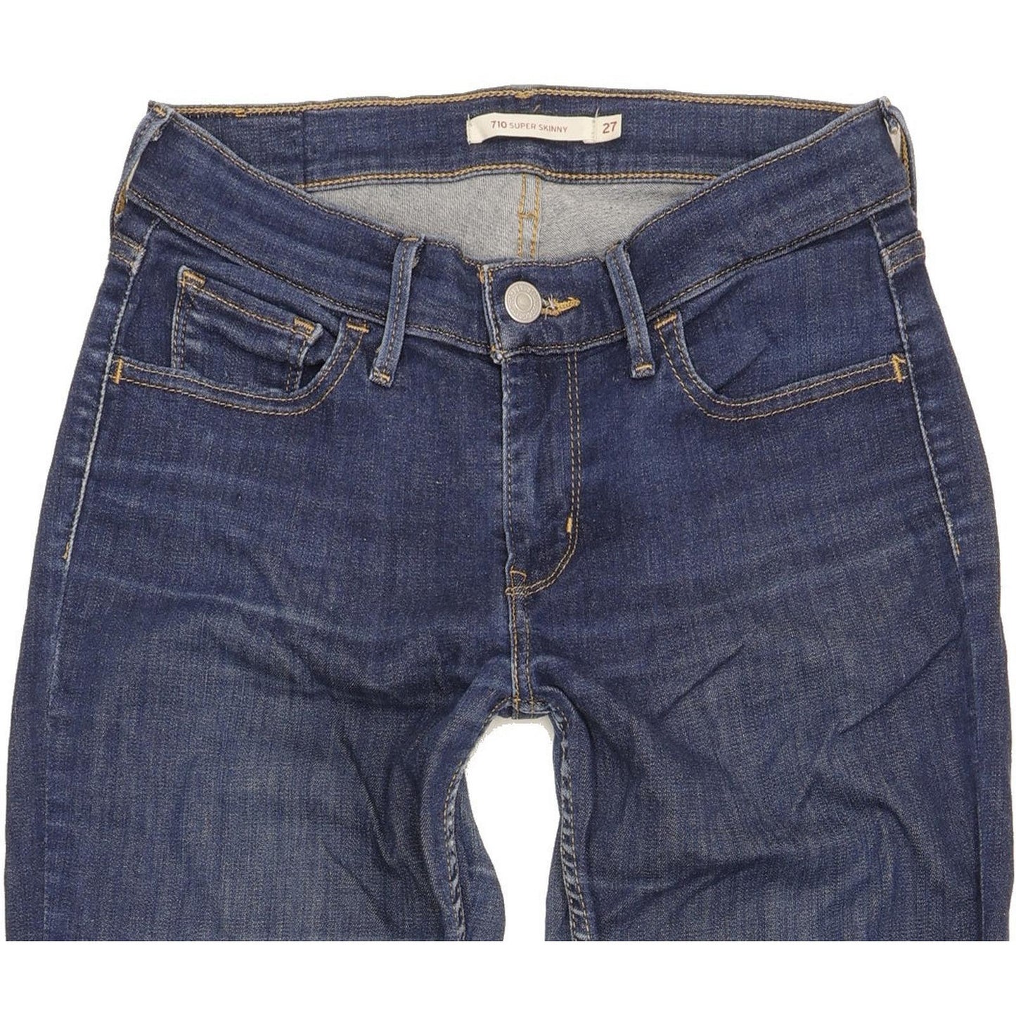 Levi's 710 Super Women Blue Skinny Slim Stretch Jeans W27 L28