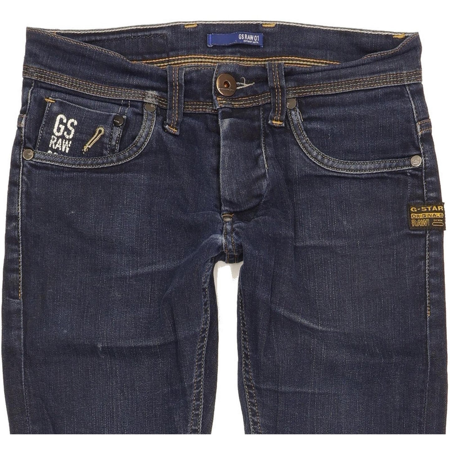 G-Star Defend Men Blue Straight Slim Stretch Jeans W26 L28