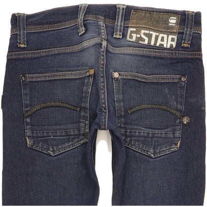 G-Star Defend Men Blue Straight Slim Stretch Jeans W26 L28