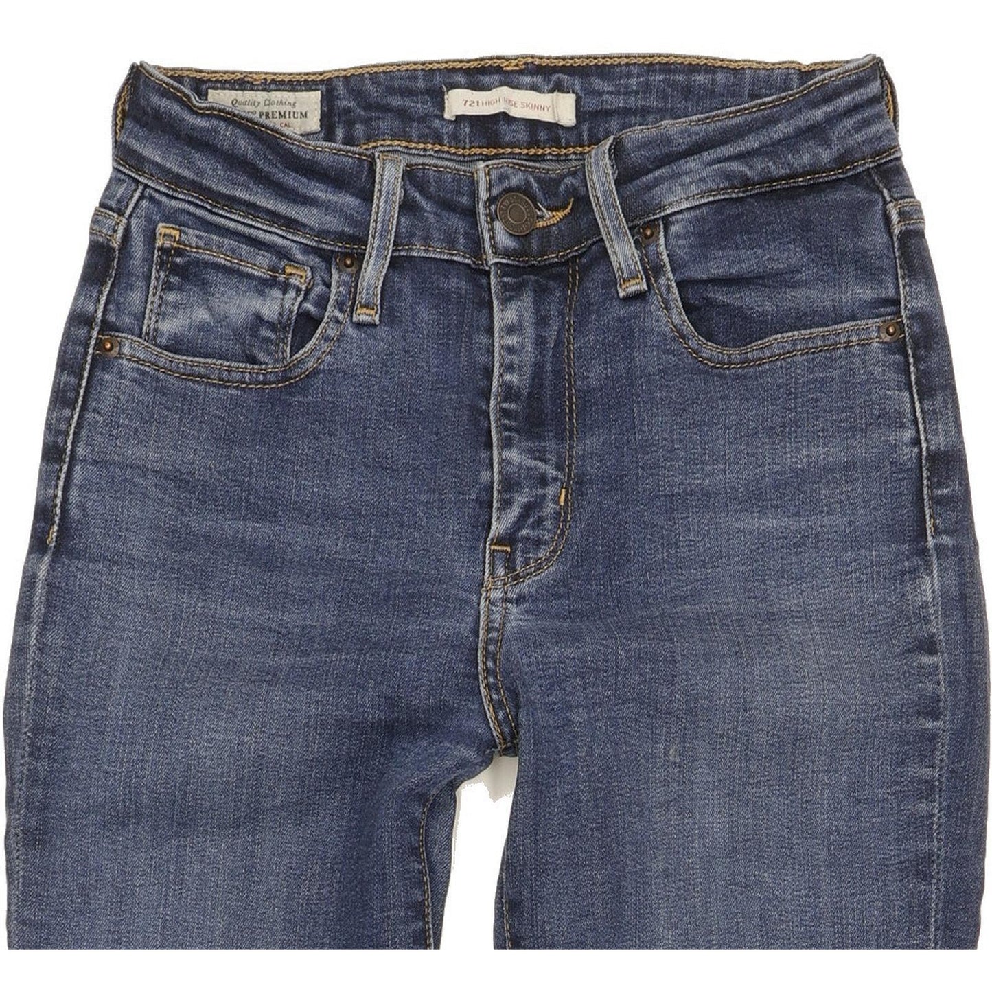 Levi's 721 Women Blue Skinny Slim Stretch Jeans W25 L32