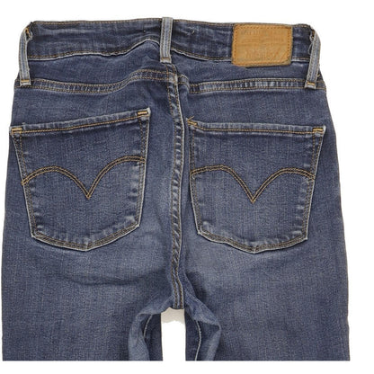 Levi's 721 Women Blue Skinny Slim Stretch Jeans W25 L32