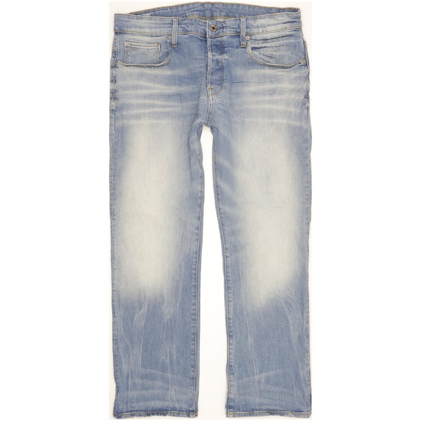 G-Star 3301 Men Blue Straight Loose Stretch Jeans W34 L29