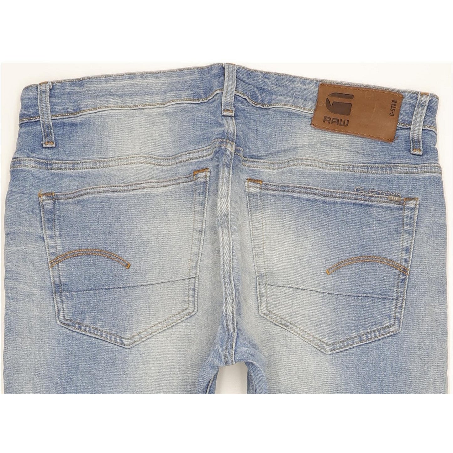 G-Star 3301 Men Blue Straight Loose Stretch Jeans W34 L29
