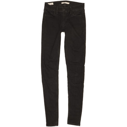 Levi's 710 Super Women Black Skinny Slim Stretch Jeans W26 L31