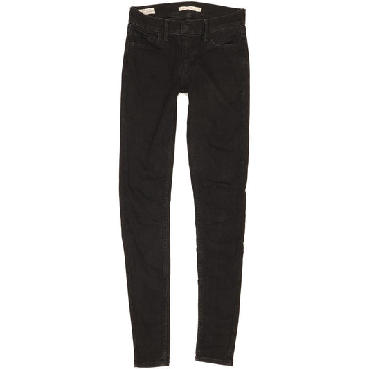 Levi's 710 Super Women Black Skinny Slim Stretch Jeans W26 L31