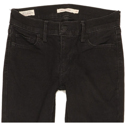 Levi's 710 Super Women Black Skinny Slim Stretch Jeans W26 L31