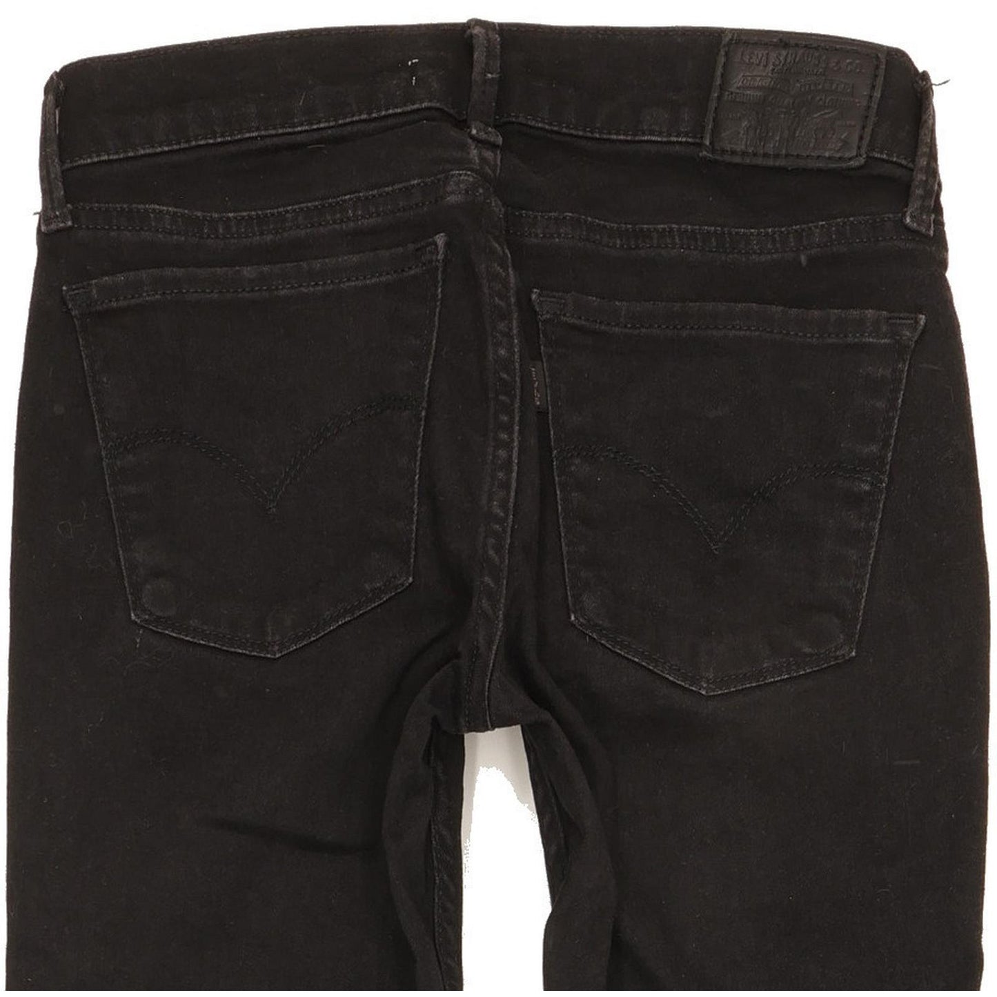 Levi's 710 Super Women Black Skinny Slim Stretch Jeans W26 L31