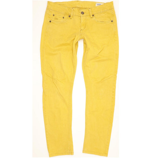G-Star 3301 Women Yellow Skinny Slim Stretch Jeans W28 L28