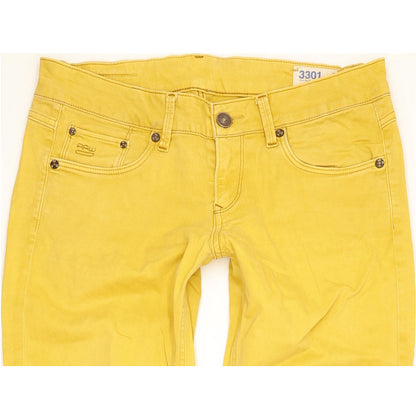 G-Star 3301 Women Yellow Skinny Slim Stretch Jeans W28 L28