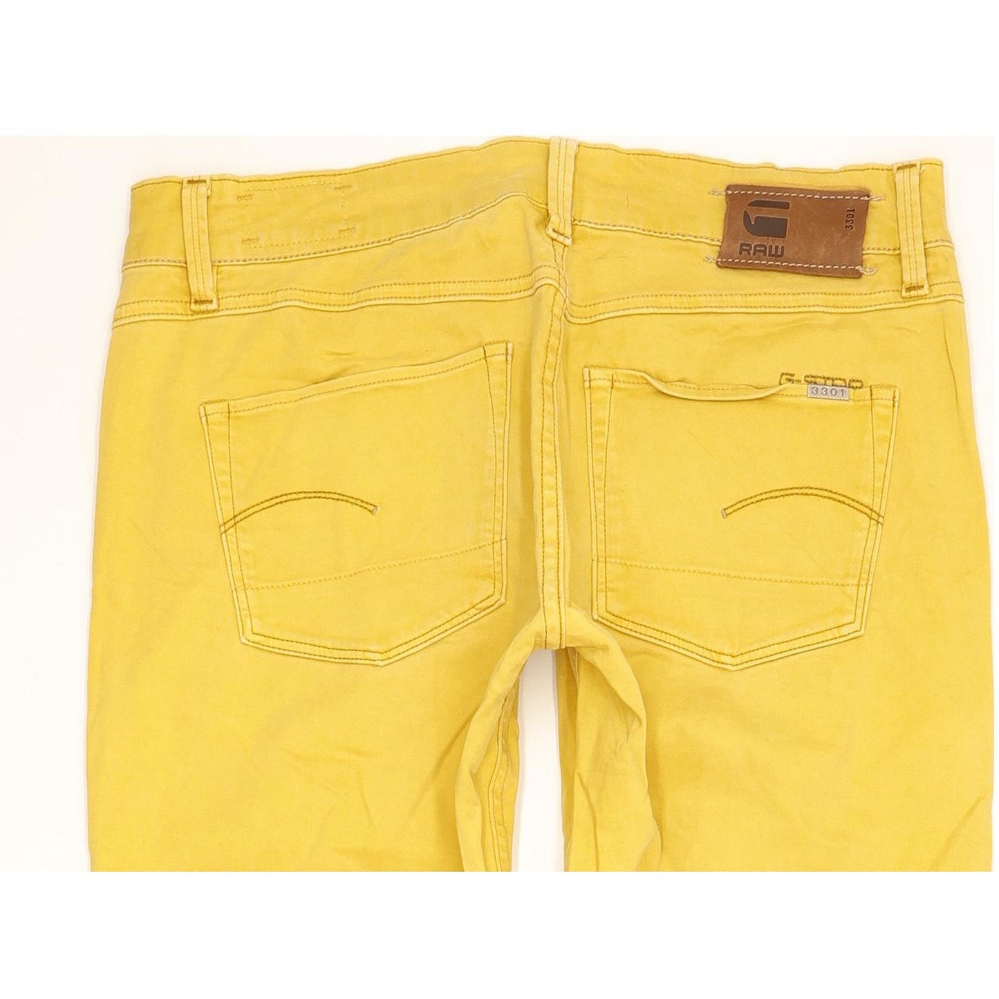 G-Star 3301 Women Yellow Skinny Slim Stretch Jeans W28 L28