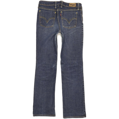 Levi's 627 Women Blue Straight Slim Stretch Jeans W31 L30
