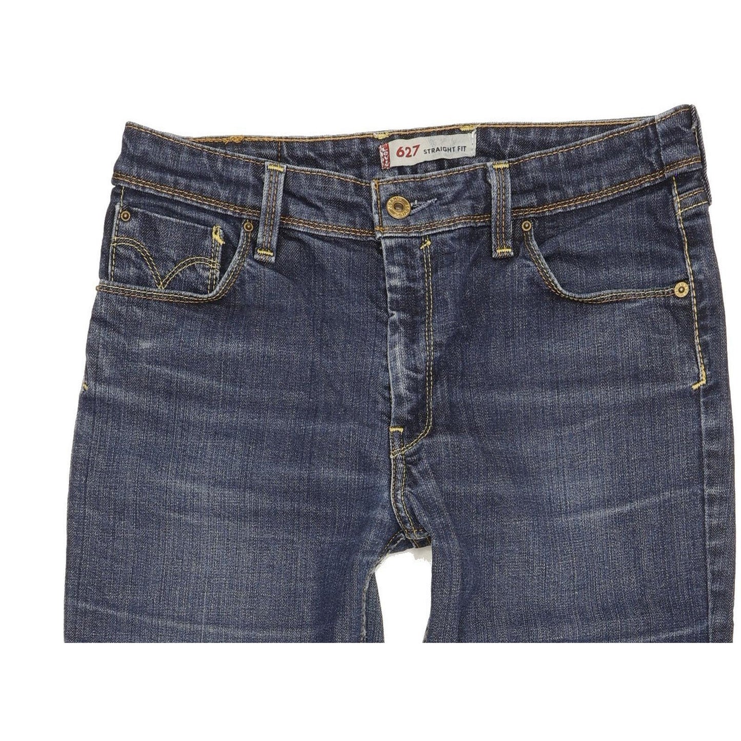 Levi's 627 Women Blue Straight Slim Stretch Jeans W31 L30
