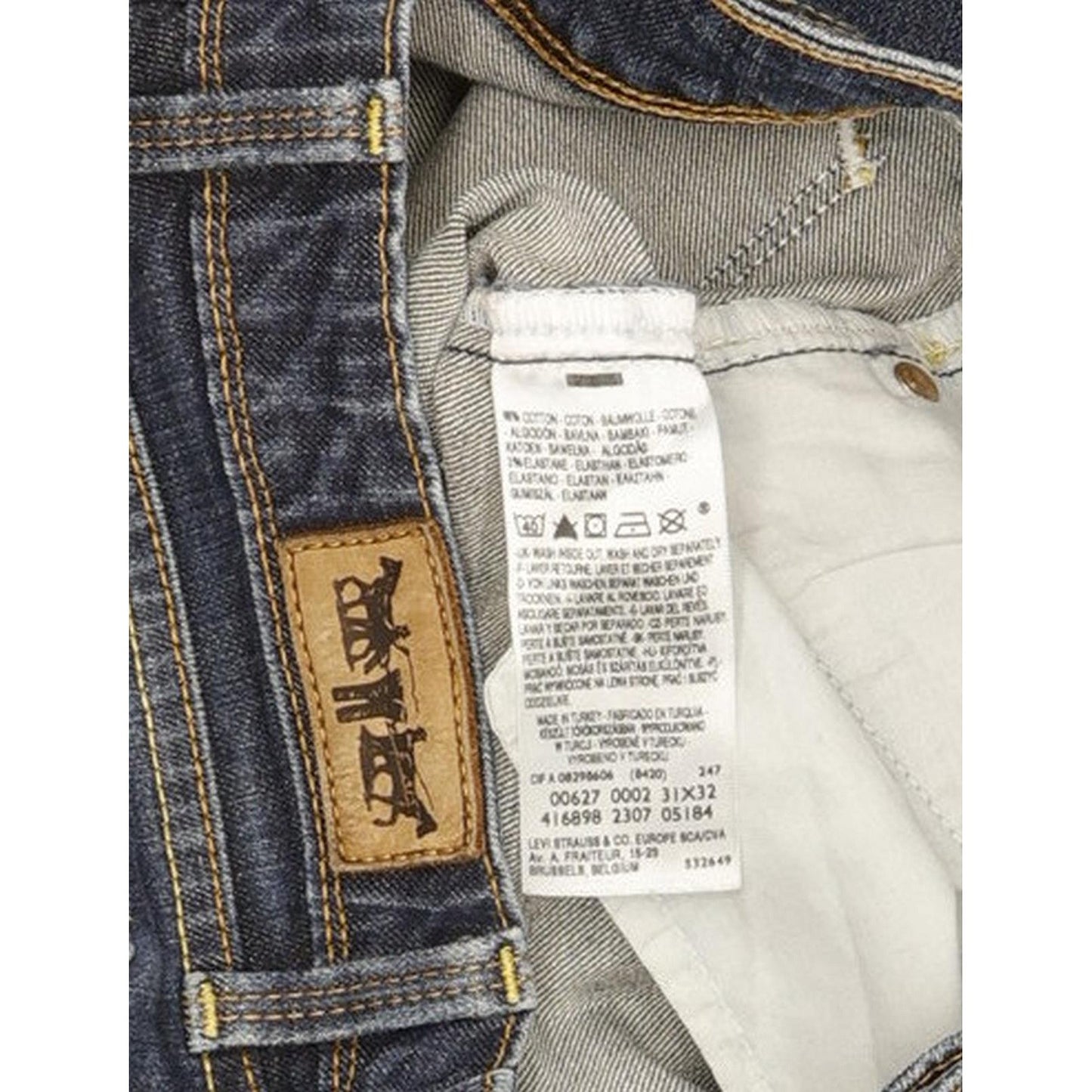 Levi's 627 Women Blue Straight Slim Stretch Jeans W31 L30
