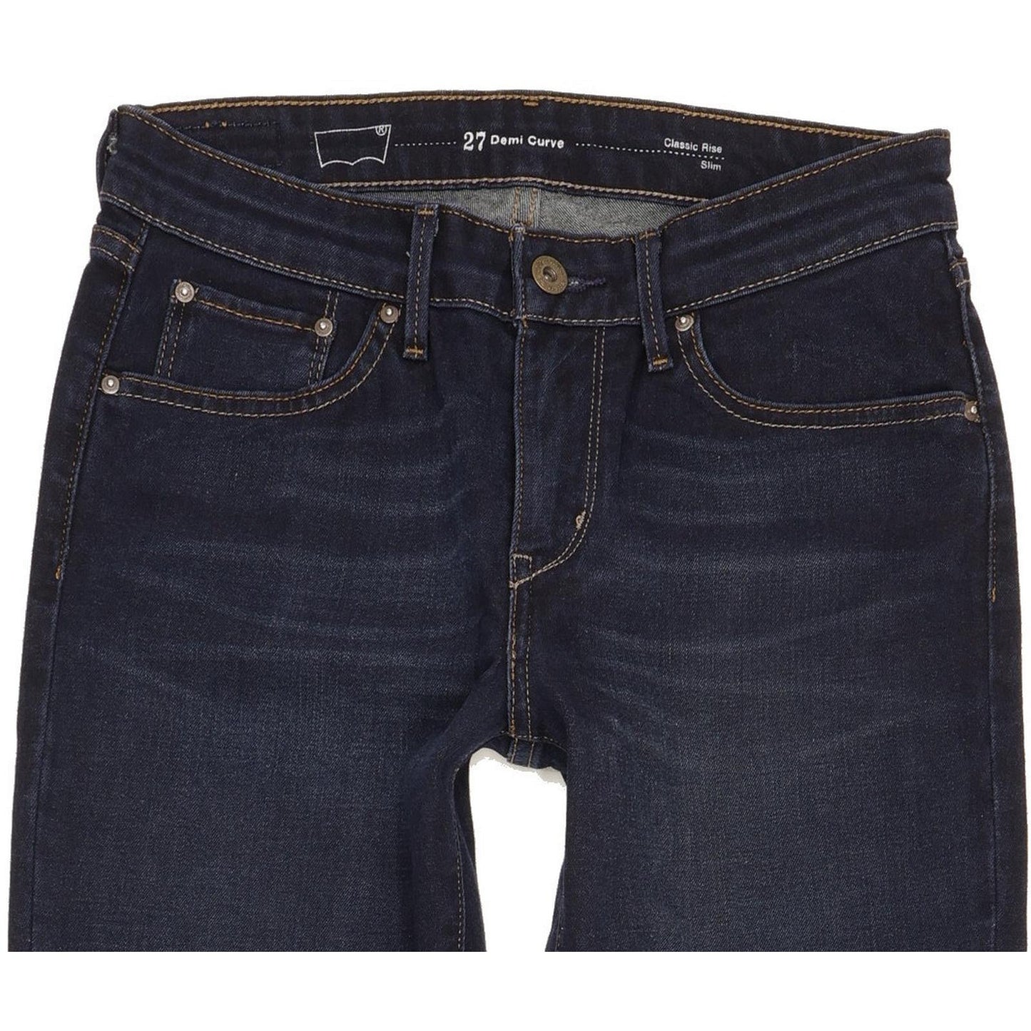 Levi's Demi Curve Women Navy Straight Classic Stretch Jeans W27 L30