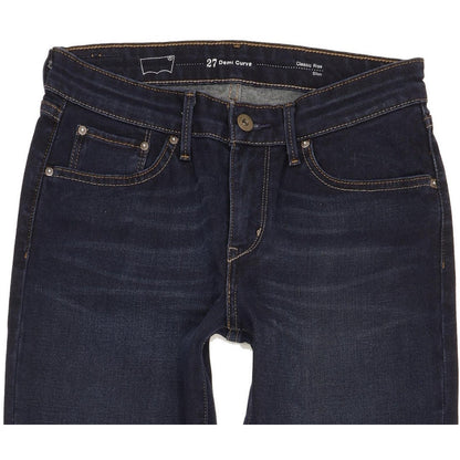 Levi's Demi Curve Women Navy Straight Classic Stretch Jeans W27 L30
