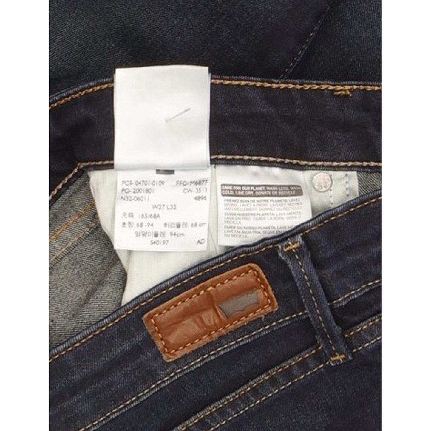 Levi's Demi Curve Women Navy Straight Classic Stretch Jeans W27 L30