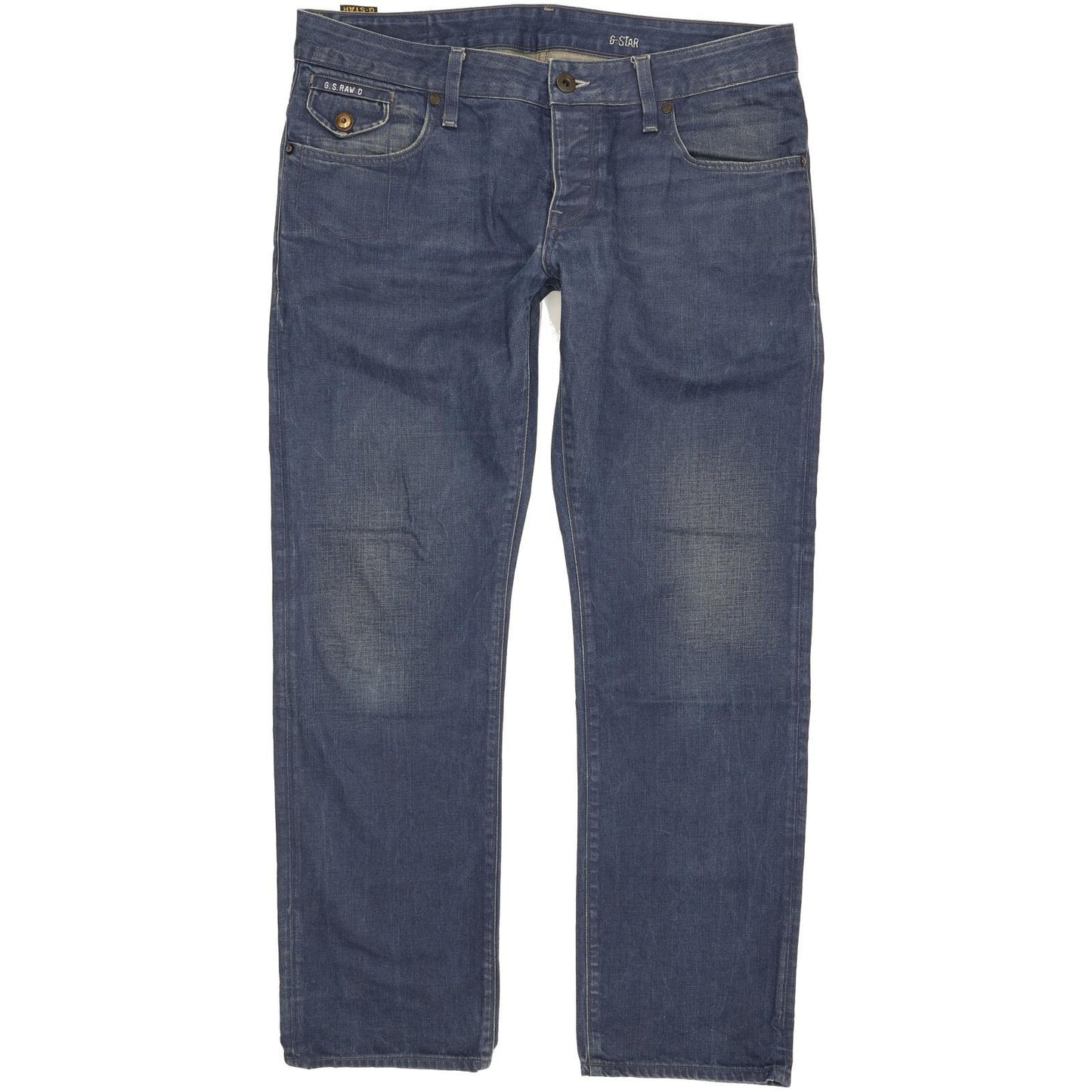 G-Star Morris Low Men Blue Straight Slim Jeans W34 L29