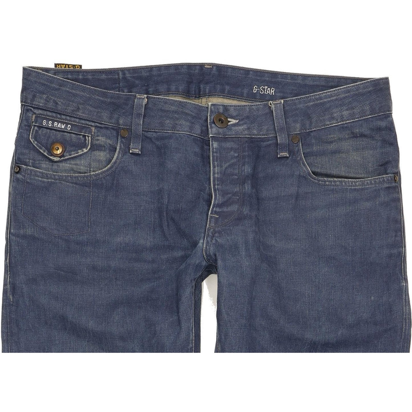 G-Star Morris Low Men Blue Straight Slim Jeans W34 L29