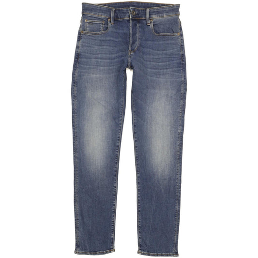 G-Star 3301 Men Blue Straight Slim Stretch Jeans W30 L31