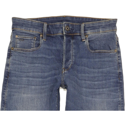 G-Star 3301 Men Blue Straight Slim Stretch Jeans W30 L31