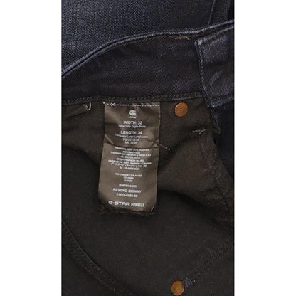 G-Star Revend Men Navy Skinny Slim Stretch Jeans W32 L34