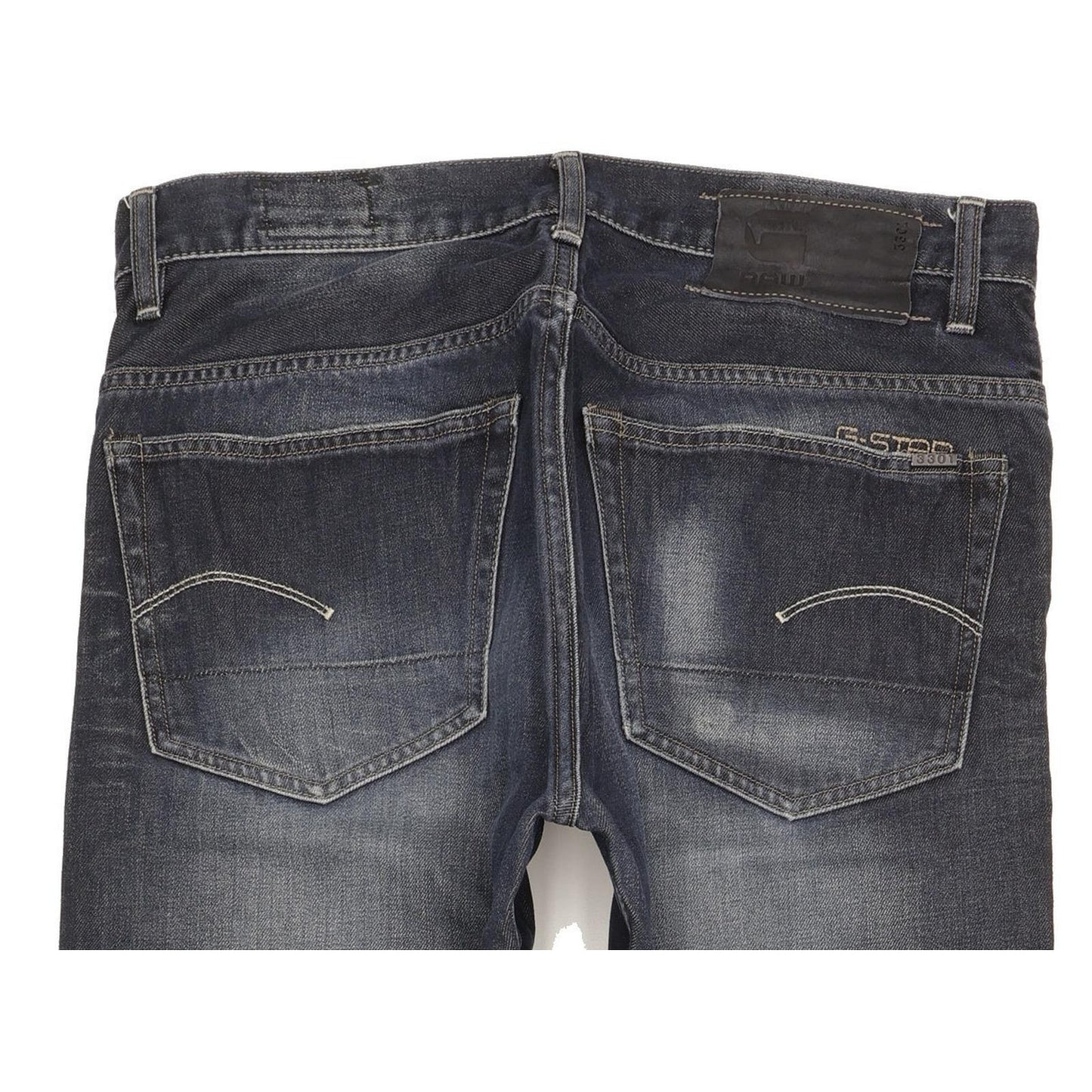 G-Star 3301 Men Navy Straight Regular Jeans W33 L33