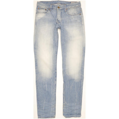 G-Star 3301 Low Men Blue Tapered Slim Jeans W33 L35