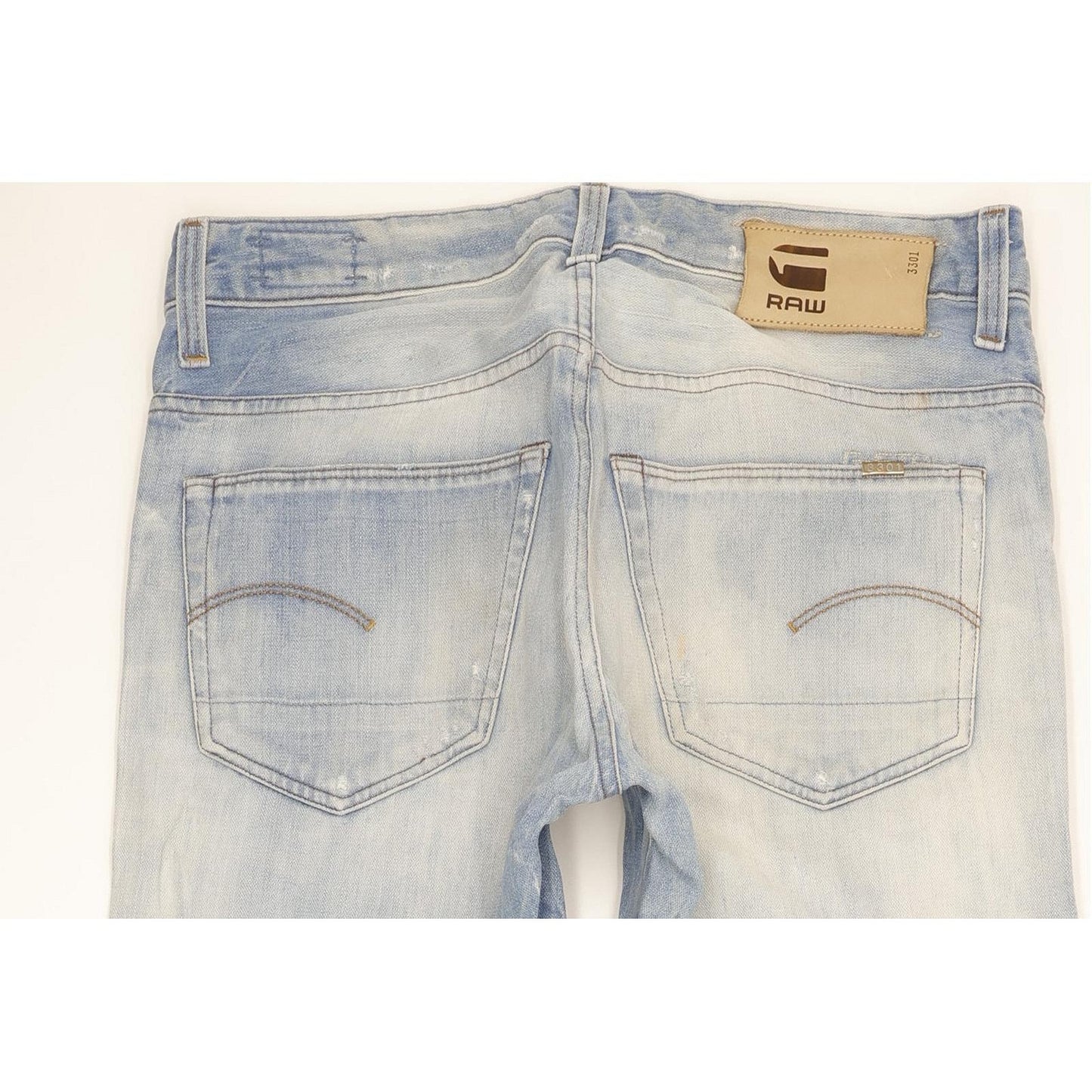 G-Star 3301 Low Men Blue Tapered Slim Jeans W33 L35