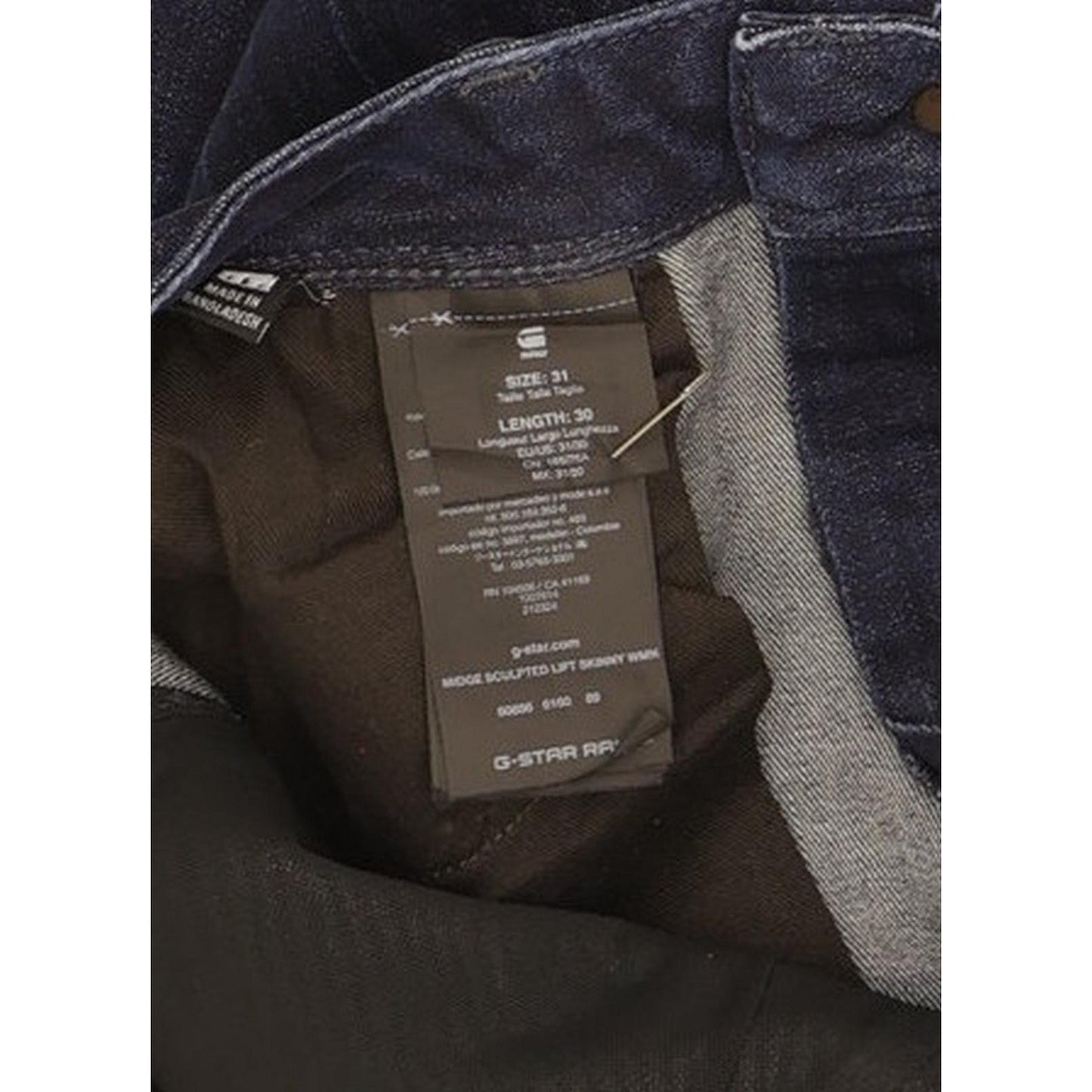 G-Star Midge Sculpted Women Navy Skinny Slim Stretch Jeans W31 L30