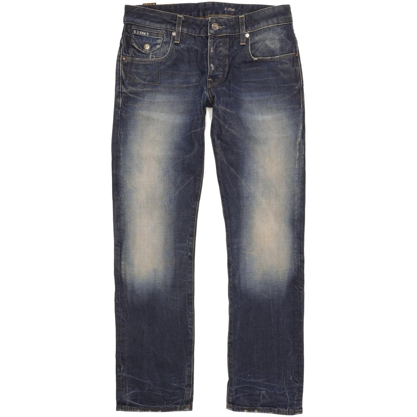 G-Star Morris Low Men Blue Straight Slim Jeans W32 L32