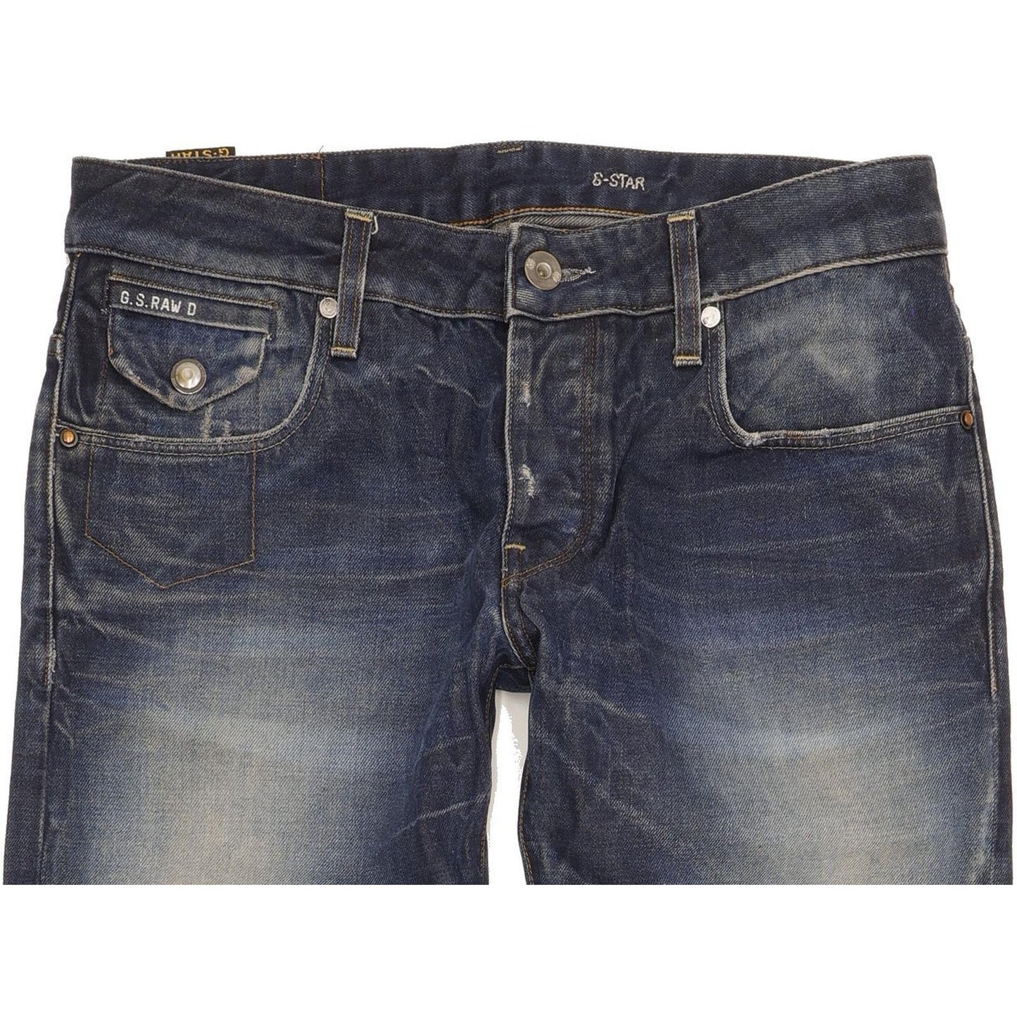 G-Star Morris Low Men Blue Straight Slim Jeans W32 L32