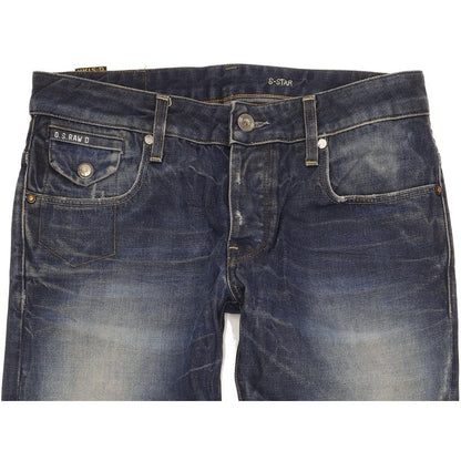 G-Star Morris Low Men Blue Straight Slim Jeans W32 L32