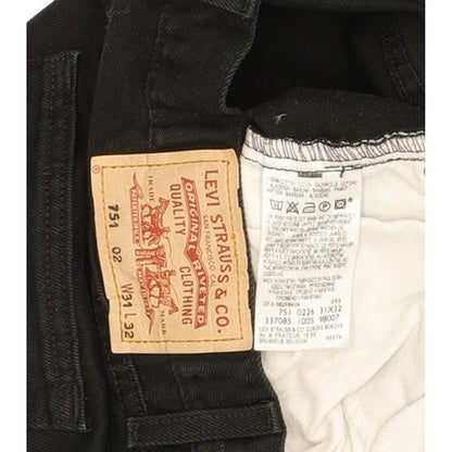 Levi's 751 Men Black Straight Regular Jeans W31 L32