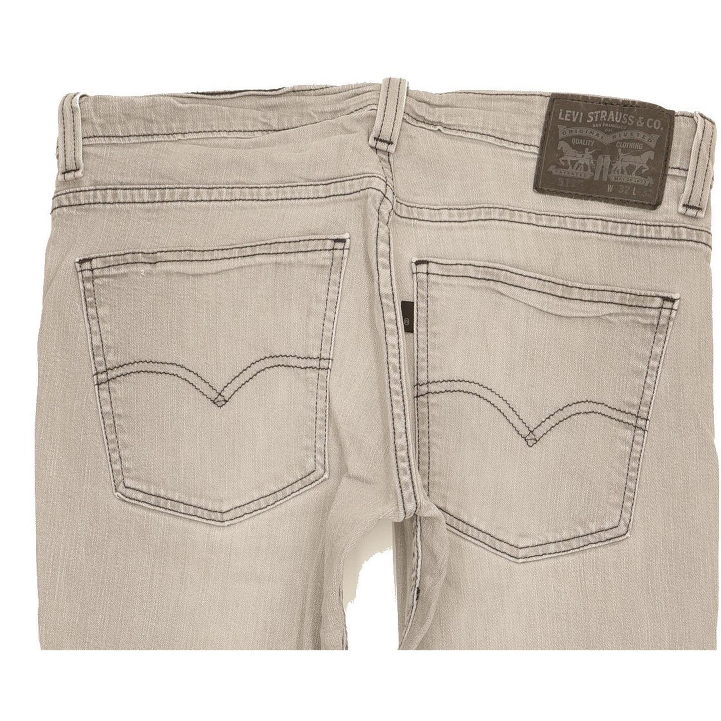 Levi's 511 Men Grey Straight Slim Stretch Jeans W32 L31