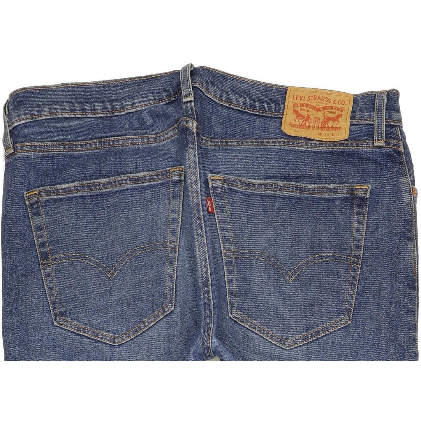 Levi's 512 Blue Tapered Slim Stretch Jeans High Waisted W37 L33