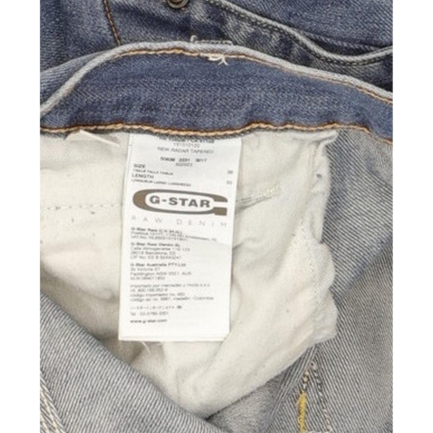 G-Star New Radar Men Blue Tapered Regular Jeans W38 L32